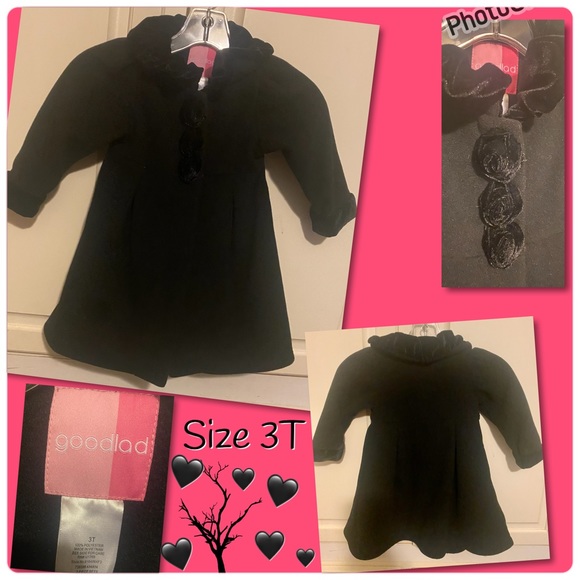 Good Lad Black Coat- toddler - Picture 2 of 2